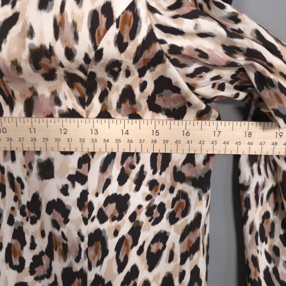 ANTHROPOLOGIE AVEC‎ LES FILLES NEW Leopard Print Cropped Jacket Dress Set Size 6 - Picture 4 of 12